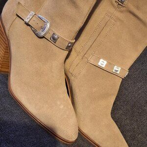 Lucky Brand Sogn Suede Leather Western Boots – Women’s Size 9